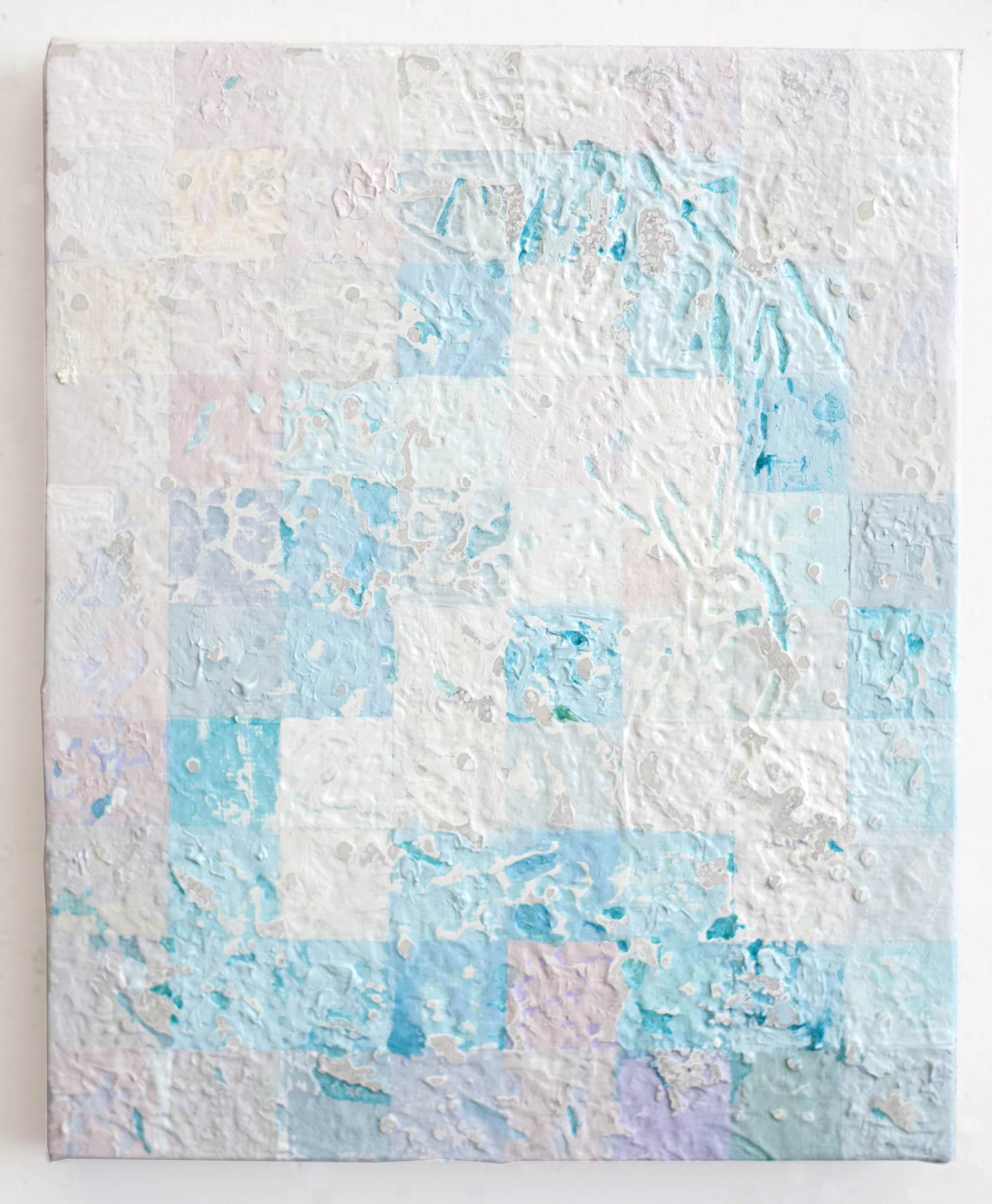 Bluish Mosaic Oil and acrylic on canvas 10 x 8 inches 2017