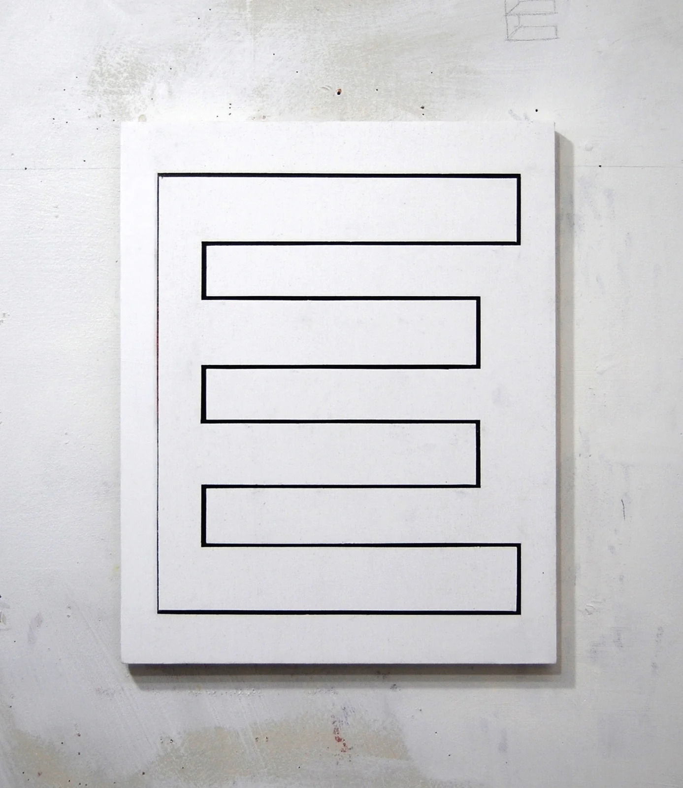 Future E Sumi ink and gesso on canvas 24 x 18 inches 2011