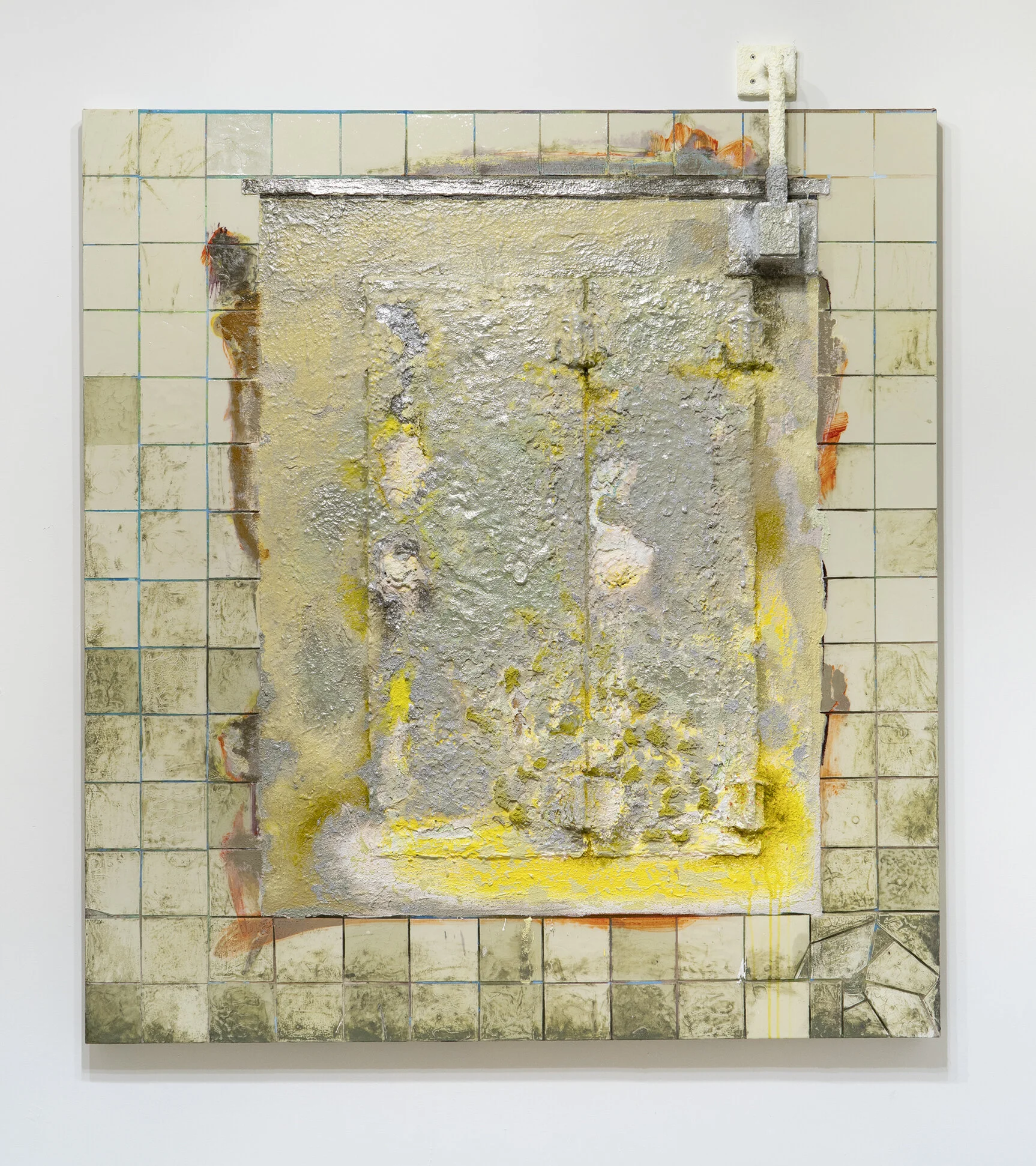 Bloom Acrylic on canvas, carved and painted pine 66 x 55 x 6 inches 2019