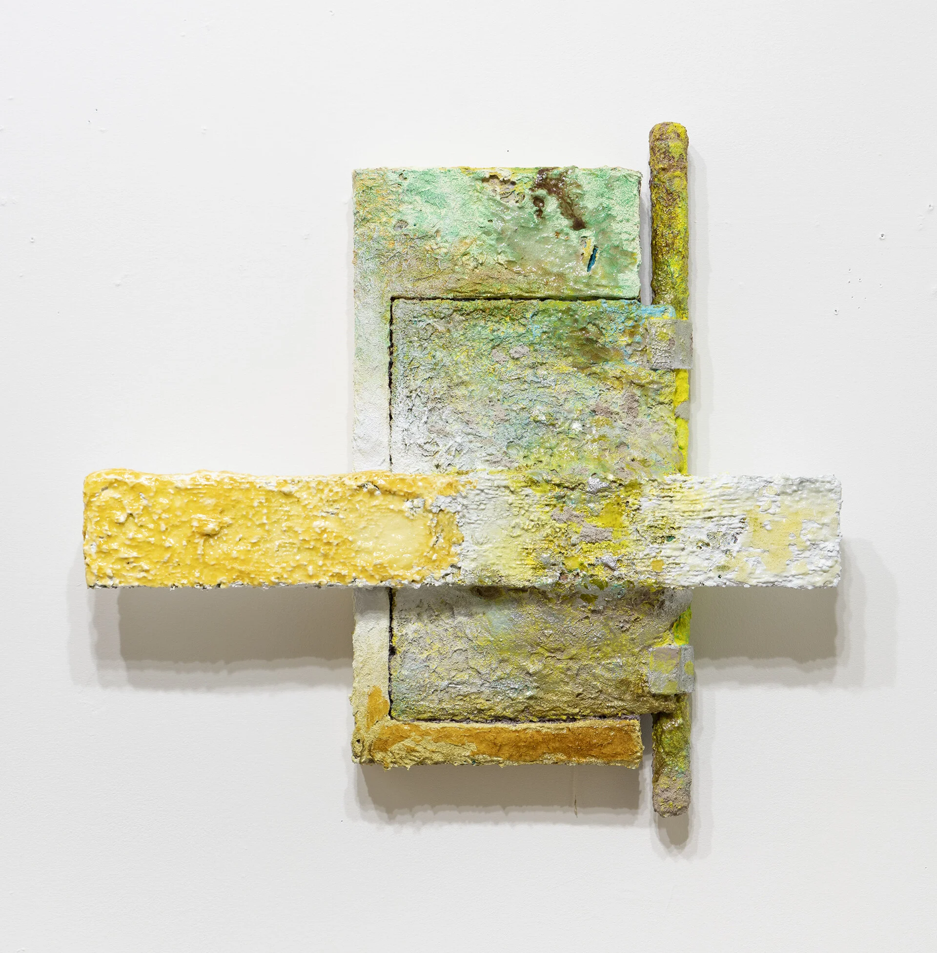 Davy Jones’s Acrylic and stand oil on panel with wood 22 x 24 x 6 inches 2019