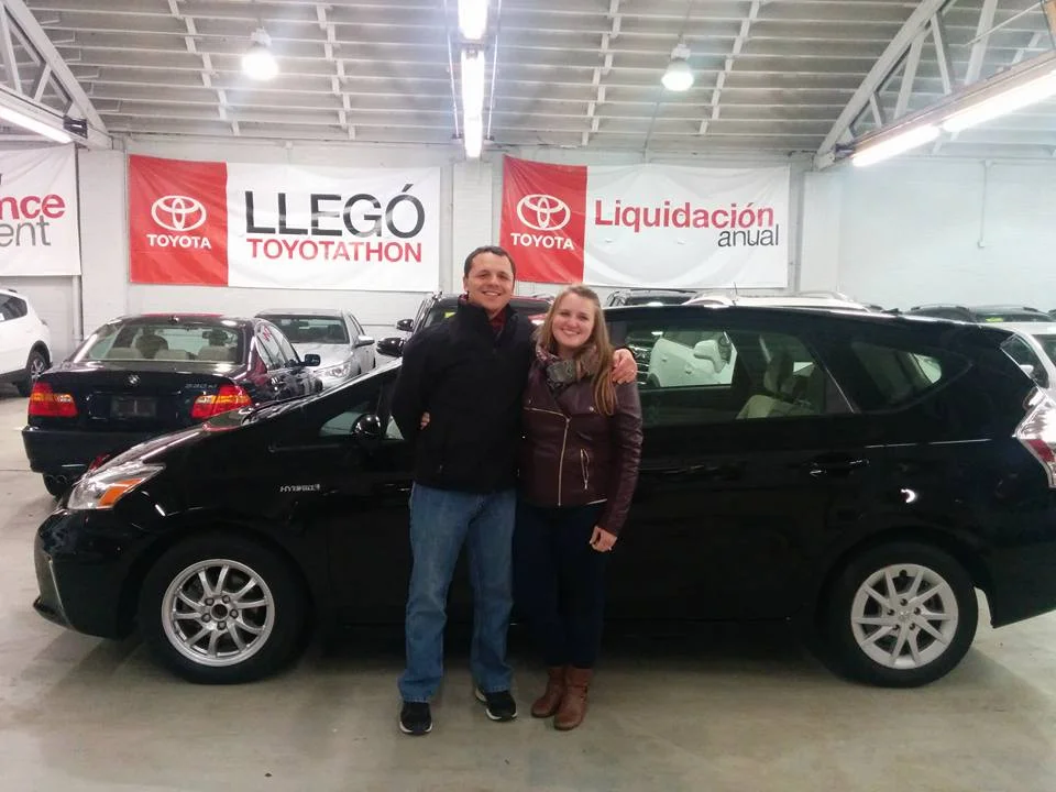 Here we are with our lovely gently used Prius V, aged just 5 years old :-)