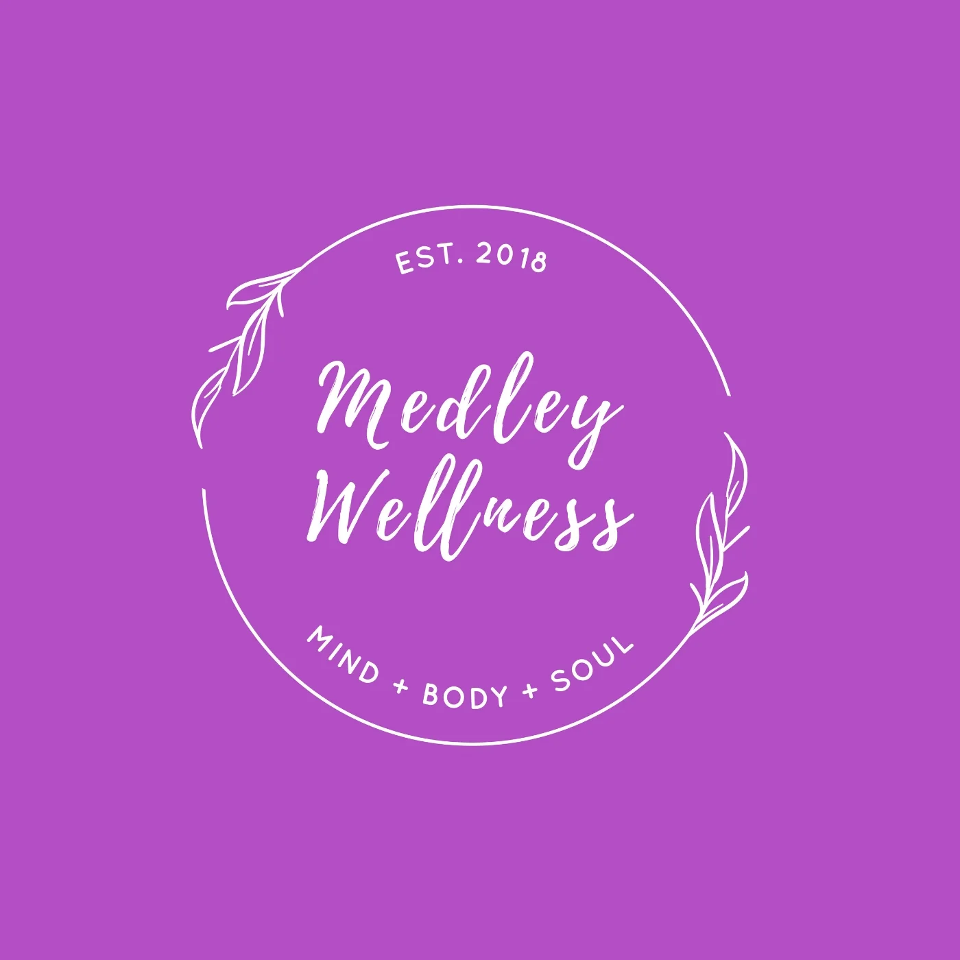 Medley Wellness Consultants-Circle Logo Design-Final_White on Magenta.jpg