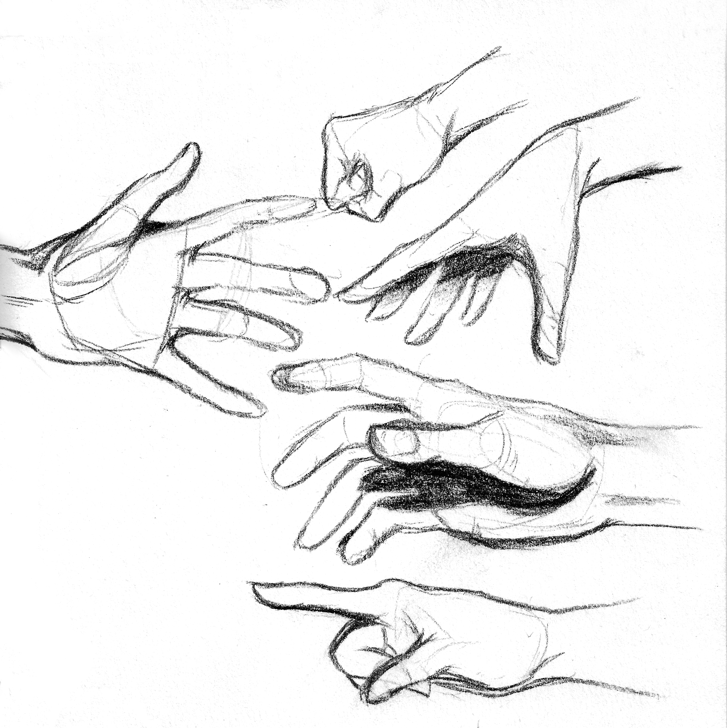 hand study, pencil on paper, 2017