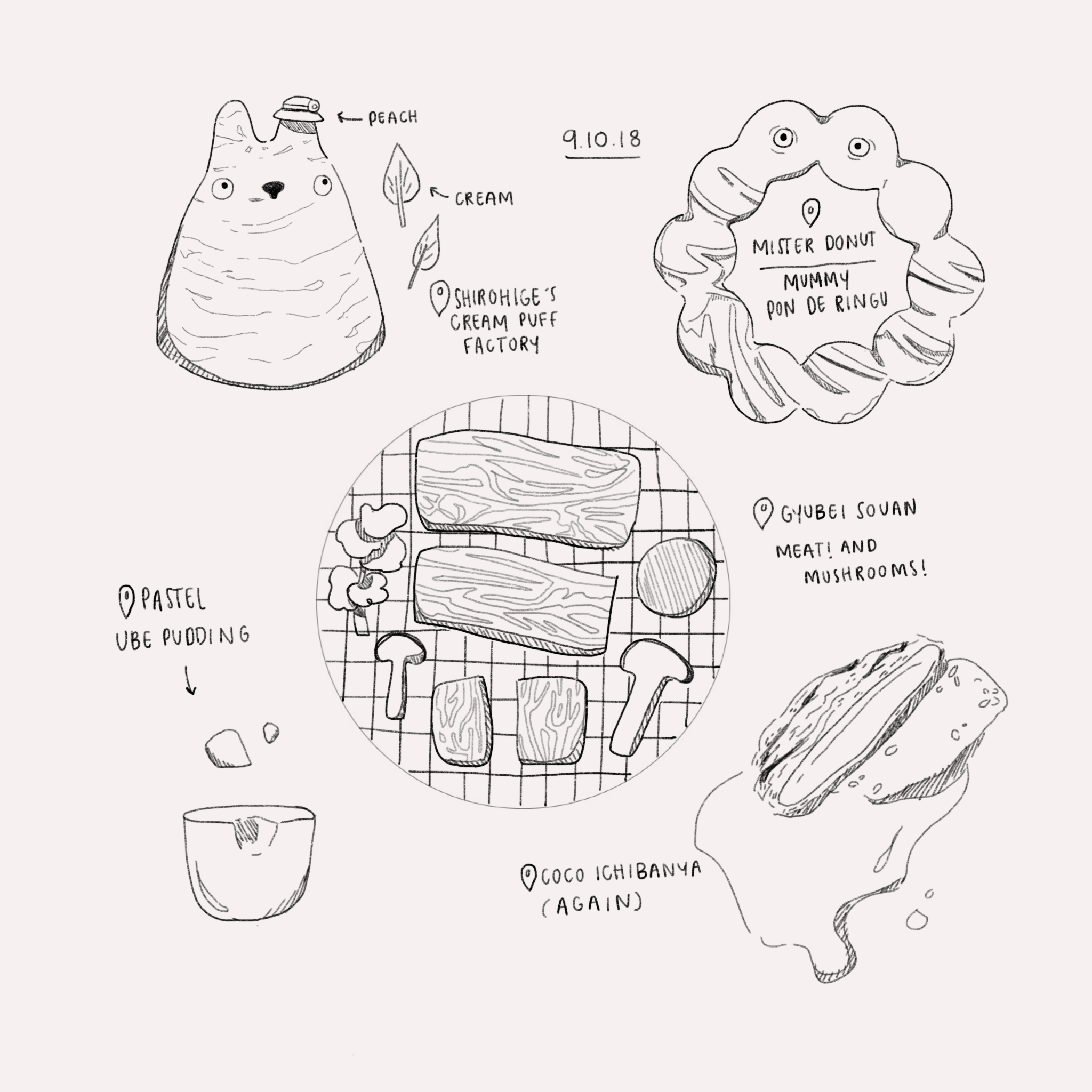 Tokyo Sketches, Procreate, 2018