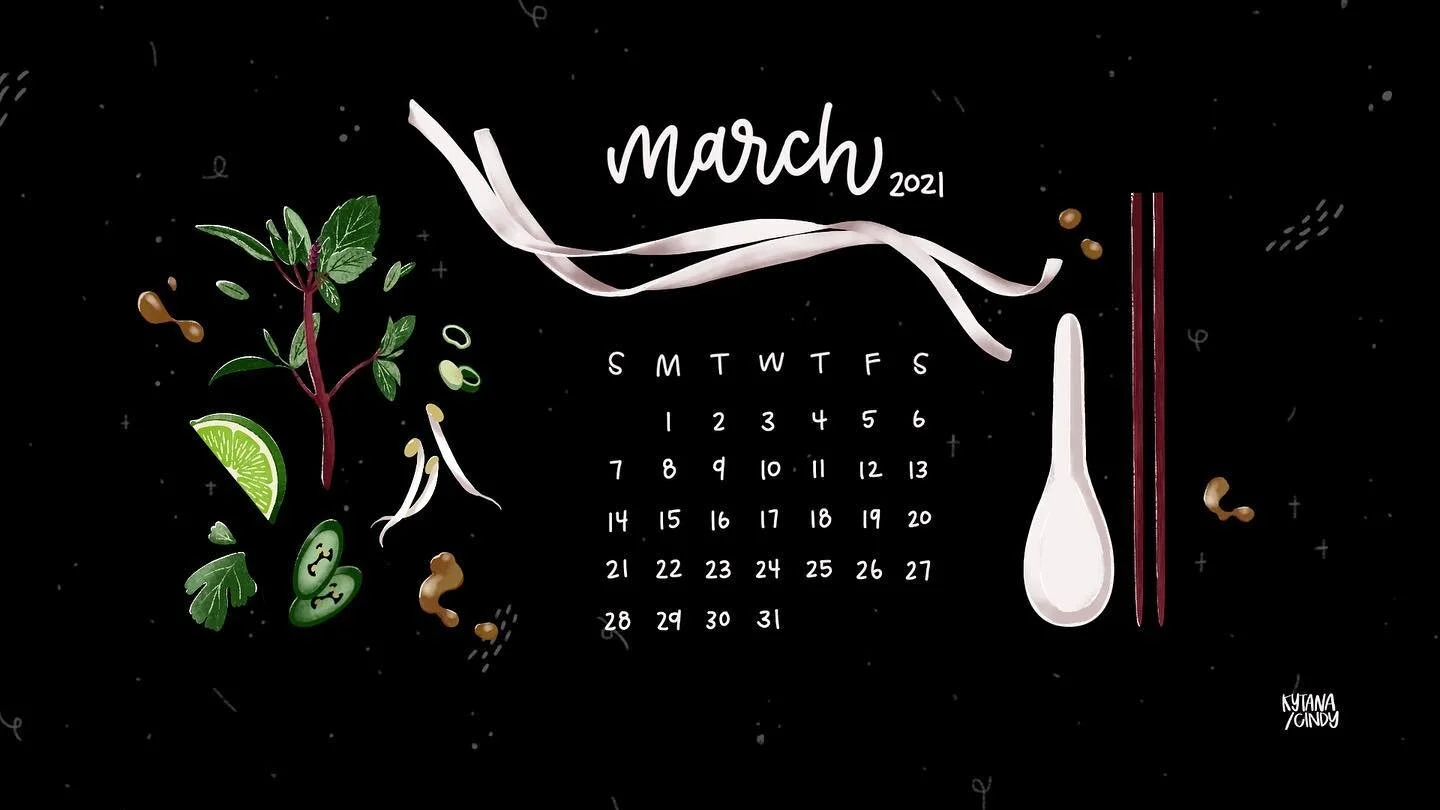 This month&rsquo;s theme is pho! You can download a desktop or phone wallpaper from my website (link in bio) 💕. Calligraphy by @cqlettering