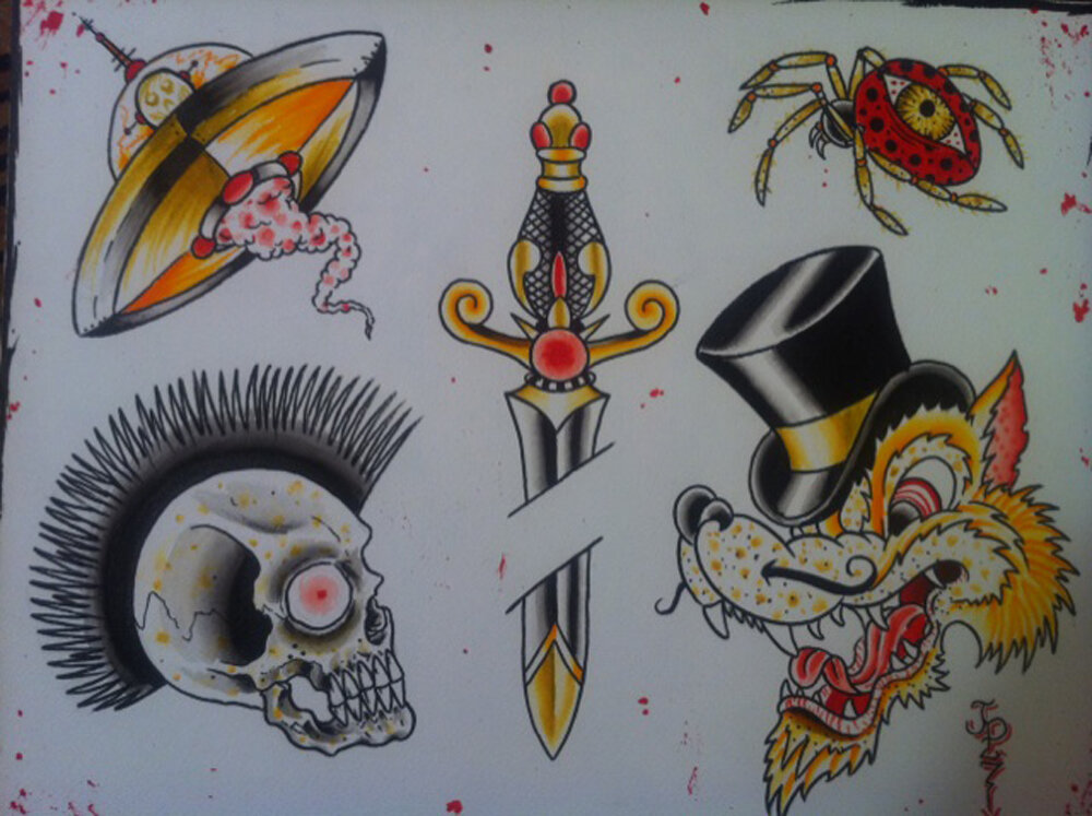 Tattoo Flash, Paintings, and other Lowbrow Art Gallery by Los Angeles  Tattooer Jeffery Page — Jeffery Page