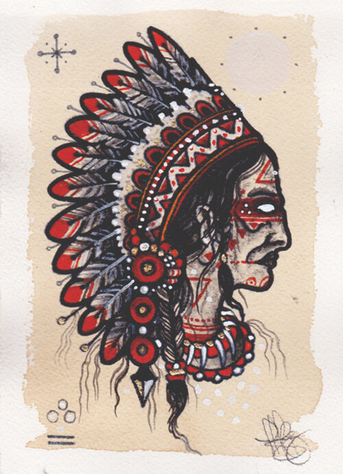 Jeffery-Page-Portfolio-Los-Angeles-Artisit-Tattoo-Avant-Garde-Provocateur-LA-DTLA_South-Bay-California-Morning-Coffee-Projects-Chief-Native-American-Indian.jpg