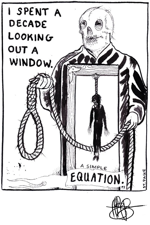 Walking to the Gallows with the weight of the world and no heart.
