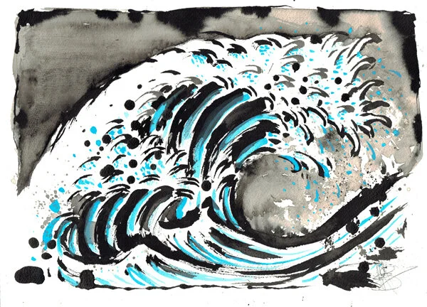 Jeffery Page Fine Art Great Wave Toothbrush Theory Hokusai