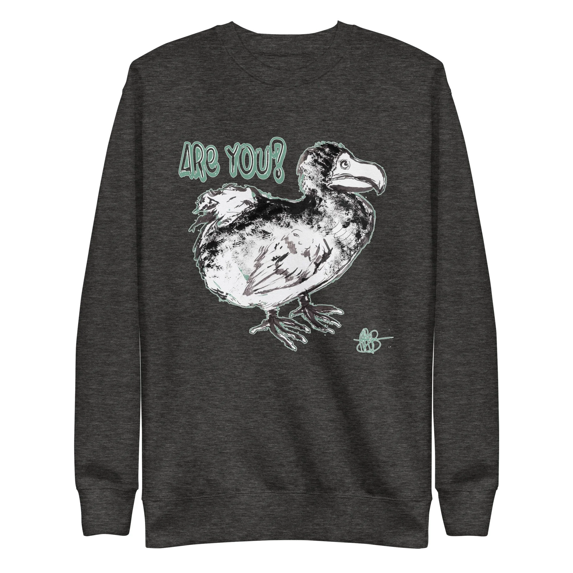 Are You? Extinct Dodo Sweatshirt ©2025 Jeffery Page Toothbrush Drawing