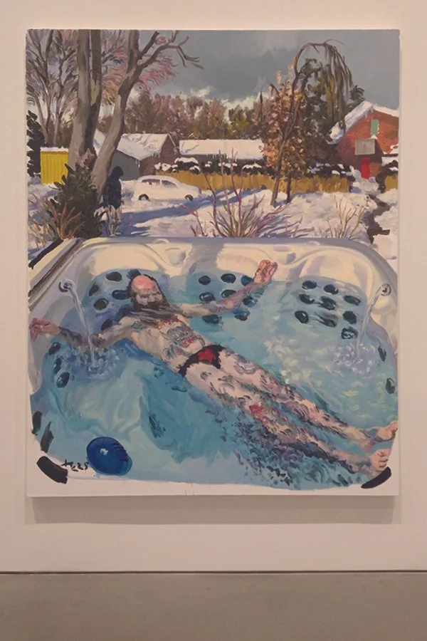 John & His Hot Tub ©2026 Liu Xiaodong Lisson Gallery Los Angeles, CA the Host John Macintyre photo by Jeffery Page