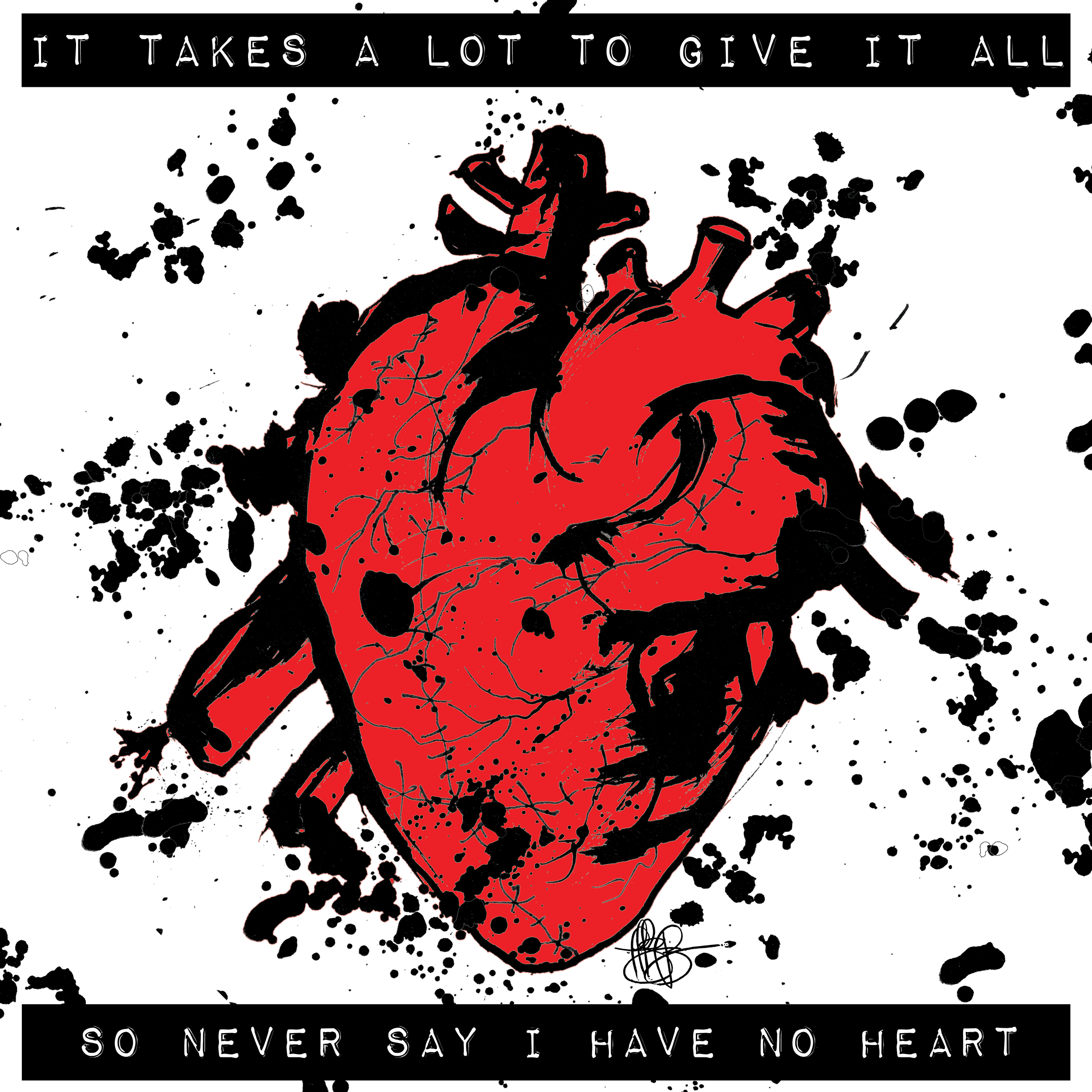 Never Say I Have No Heart 2025 Los Angeles Artist Jeffery Page Sticker