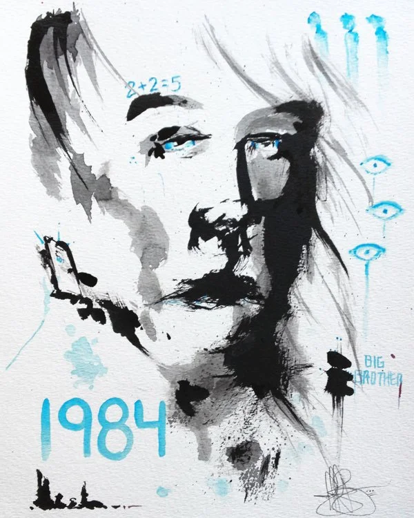 George Orwell 1984 Big Brother Novel Art Jeffery Page Los Angeles
