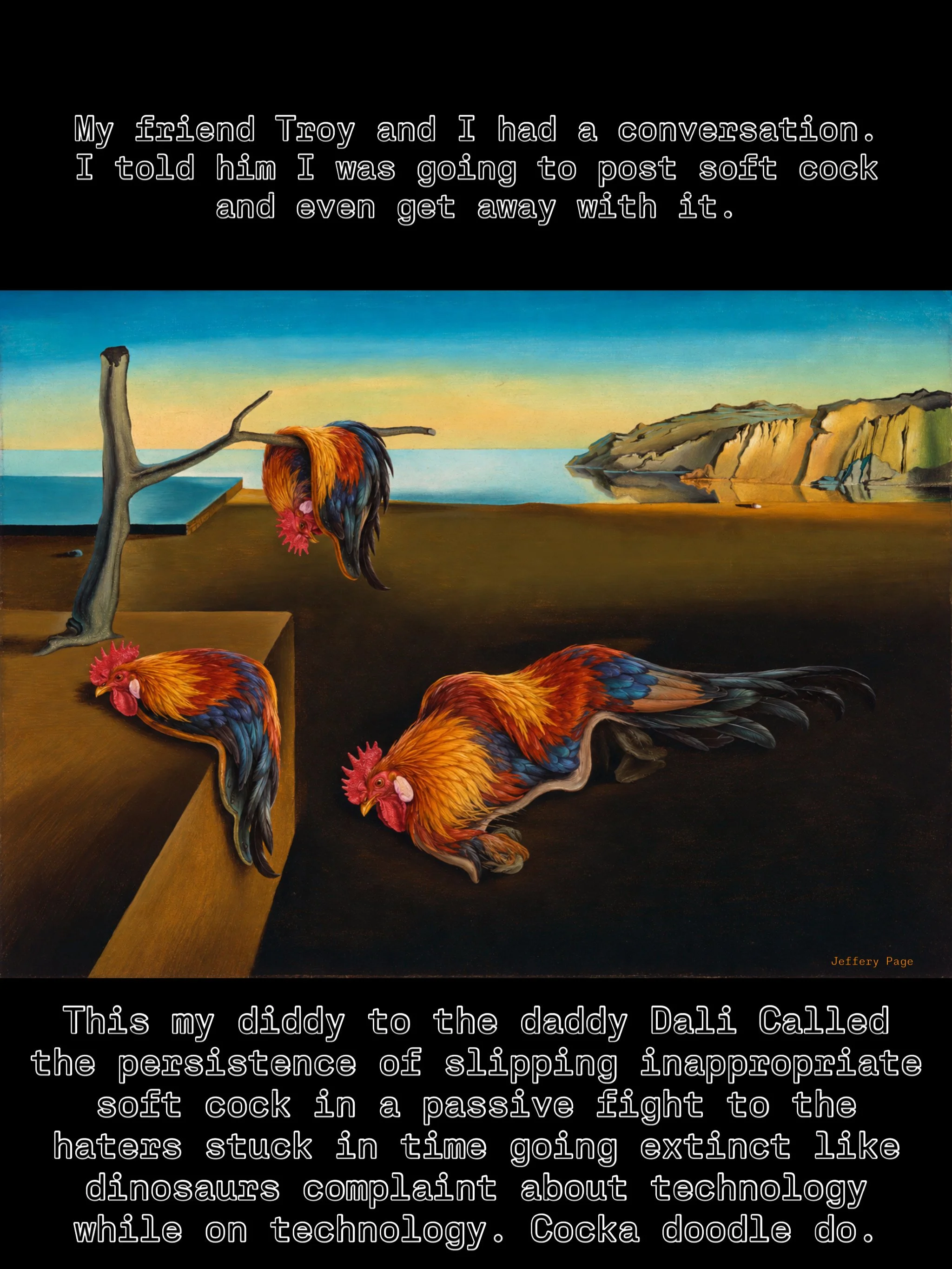 Dali Soft Cock AI painting by Jeffery Page