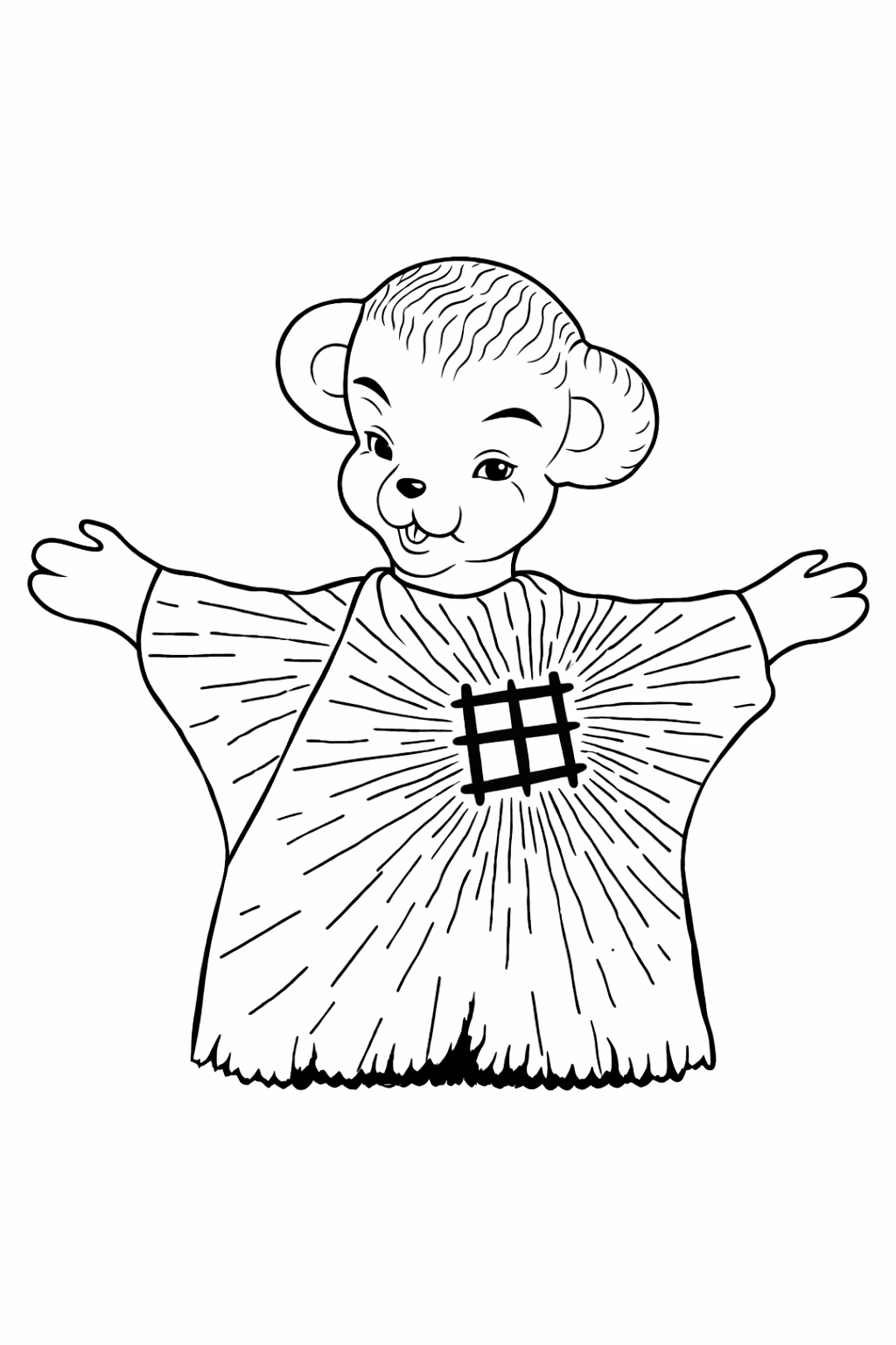 Dogi the Great Puppet Coloring Page by Los Angeles Underground Avant Garde Provocateur Punk Thug Movement by Jeffery Page & Friends