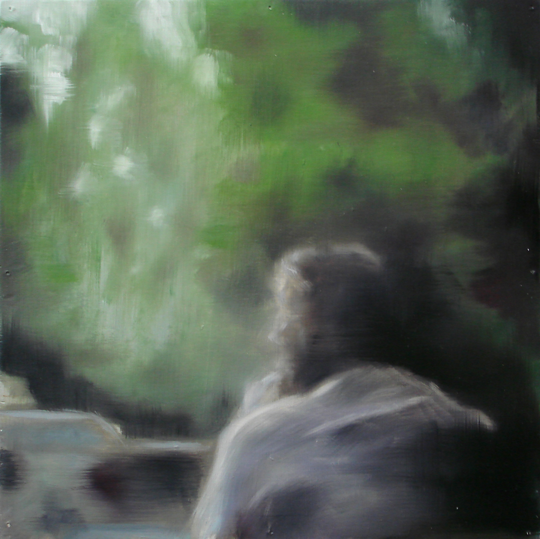  "A Familial Gaze X"  oil on wood panel  16" x 16"  2010 