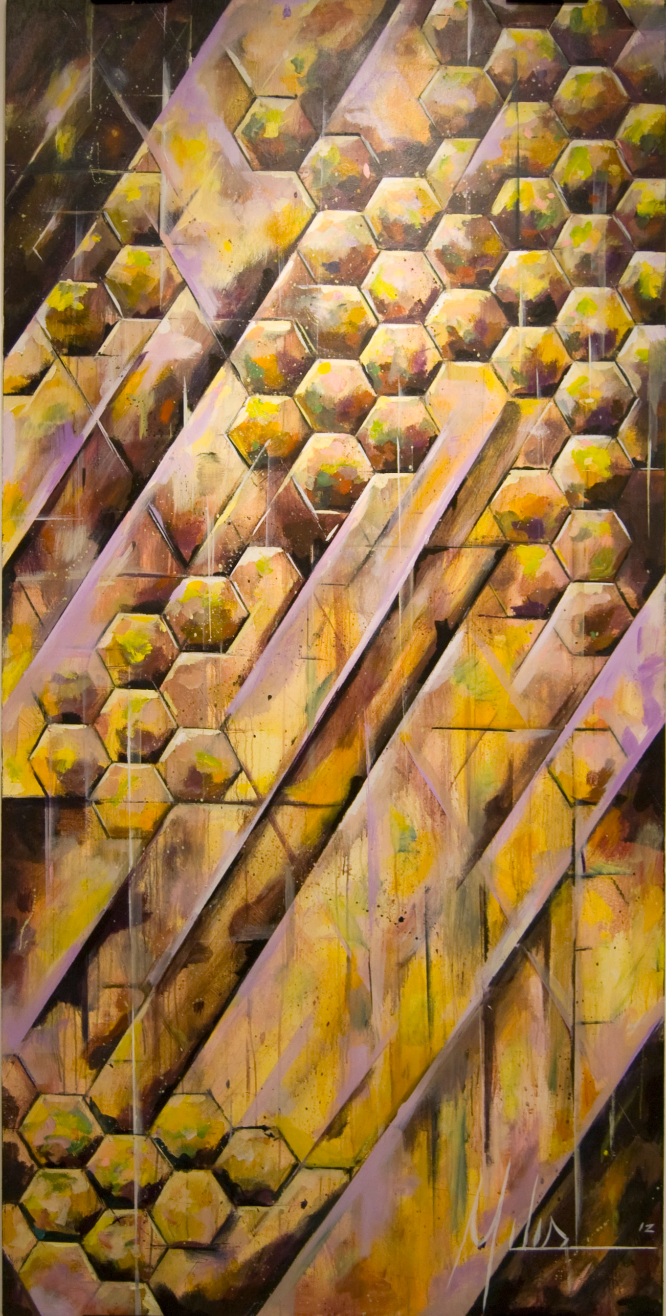    
    
 
 
 
 
 
 
 
 
 
 
   
    
  
      “Colony Collapse II”  acrylic on wood panel  48” x 96”  2012  $2600 