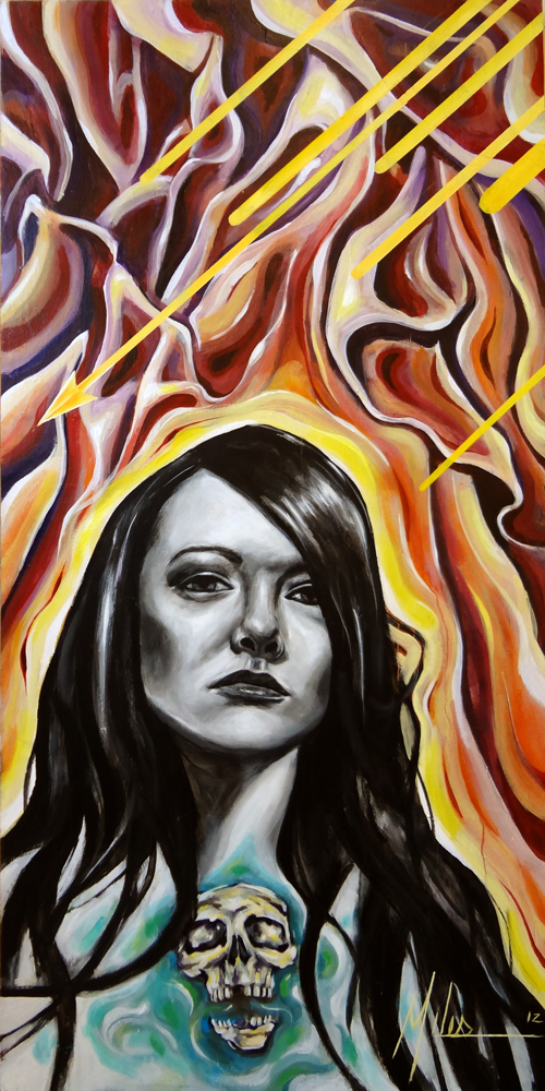  “Siren Song (The Ecstasy)”  acrylic on wood panel  48" x 96”  2012  $3000 