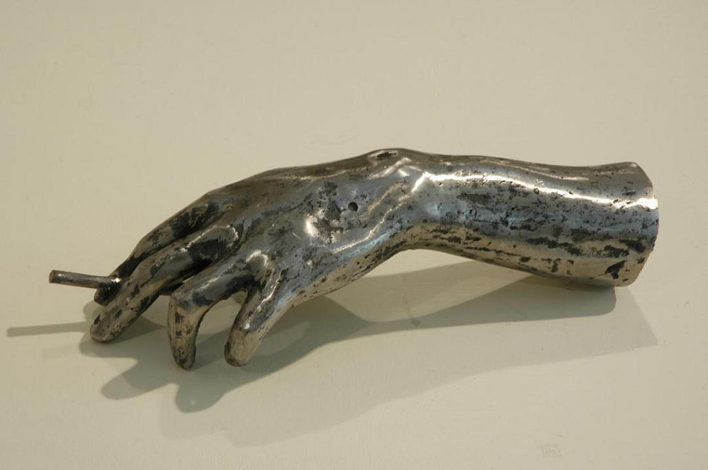  "Smoking Hand"  cast iron  4" x 13" x 5 1/2"  2007 