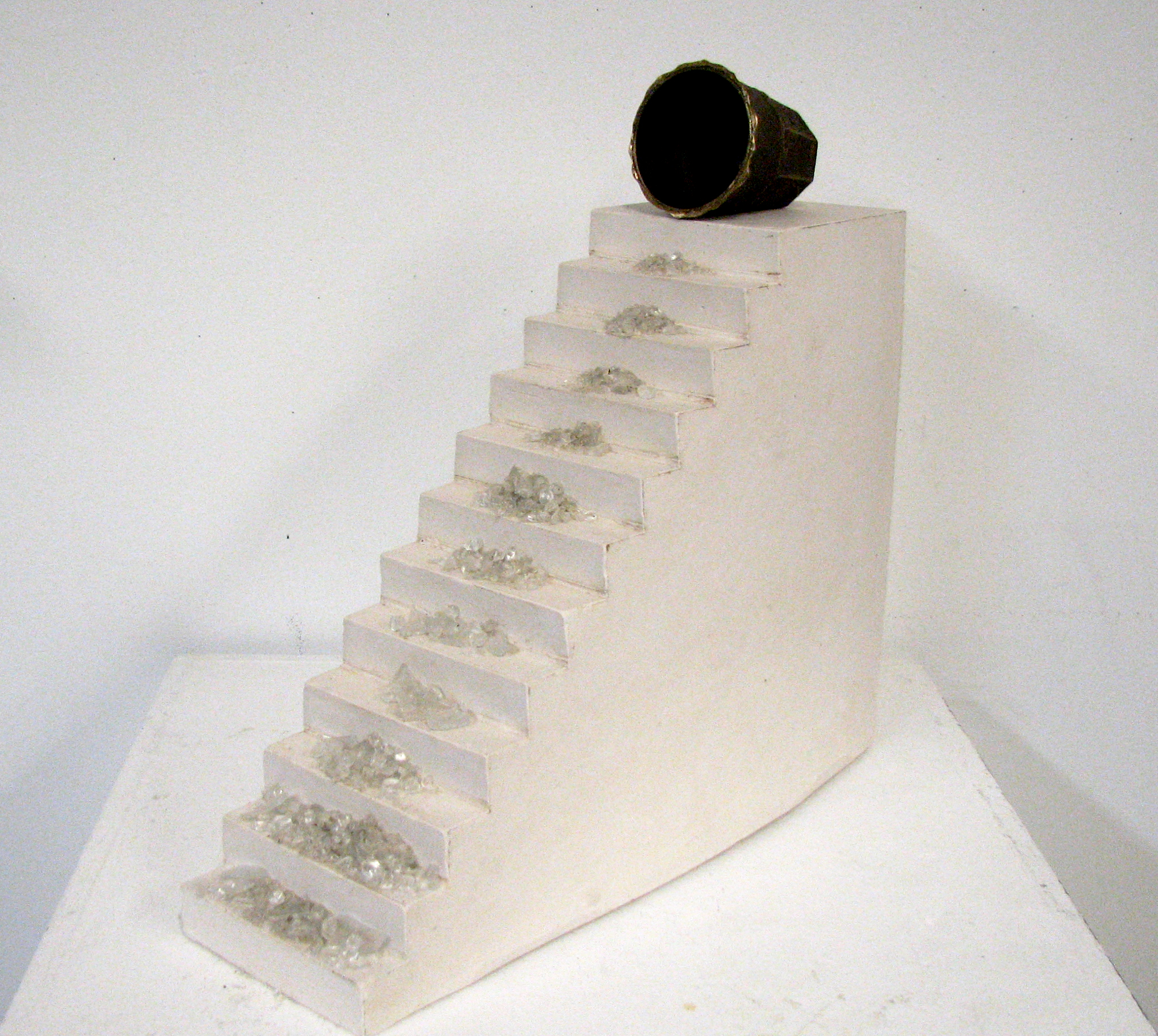  “The Only Requirement”  cast bronze, glass, and plaster  18” x 6” x 20”  2009 