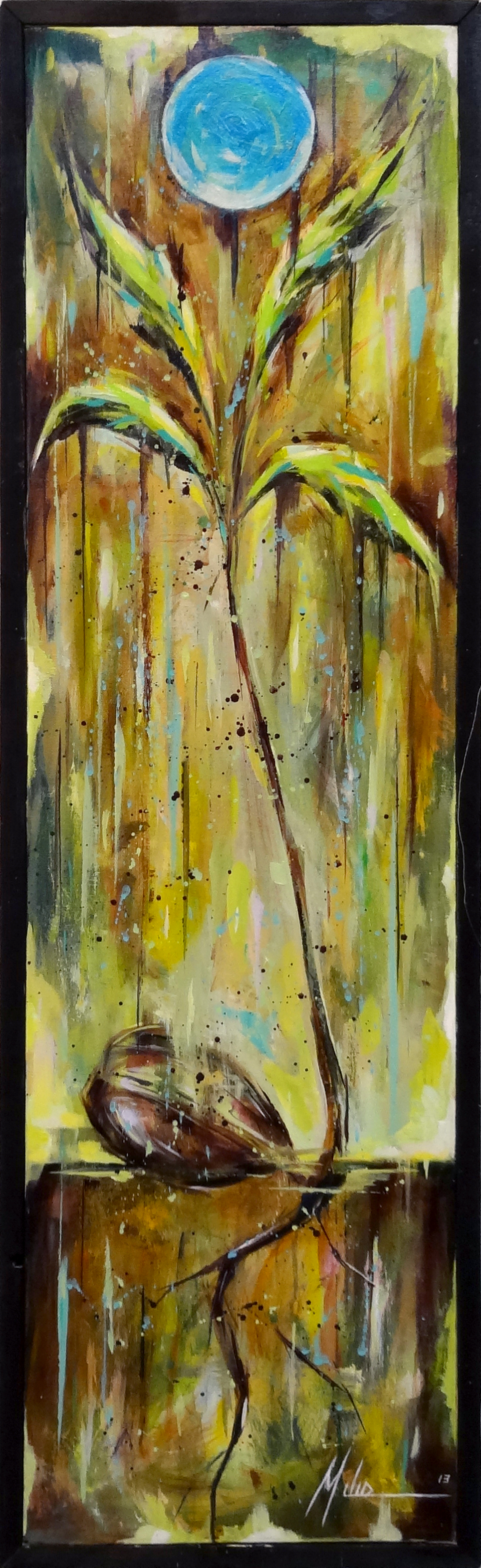  Sprout  acrylic on canvas  12” x 42”  2013 