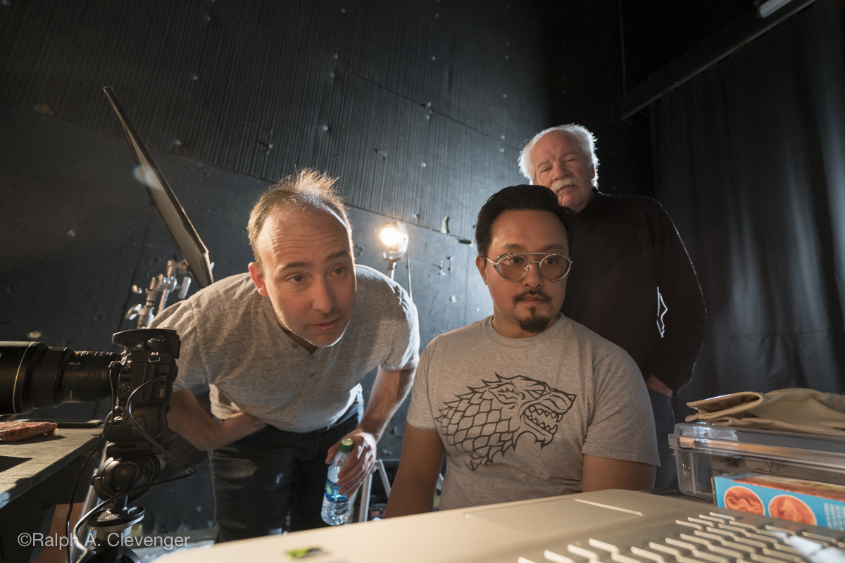 Working in the studio with Bill Robins and Bill Cahill