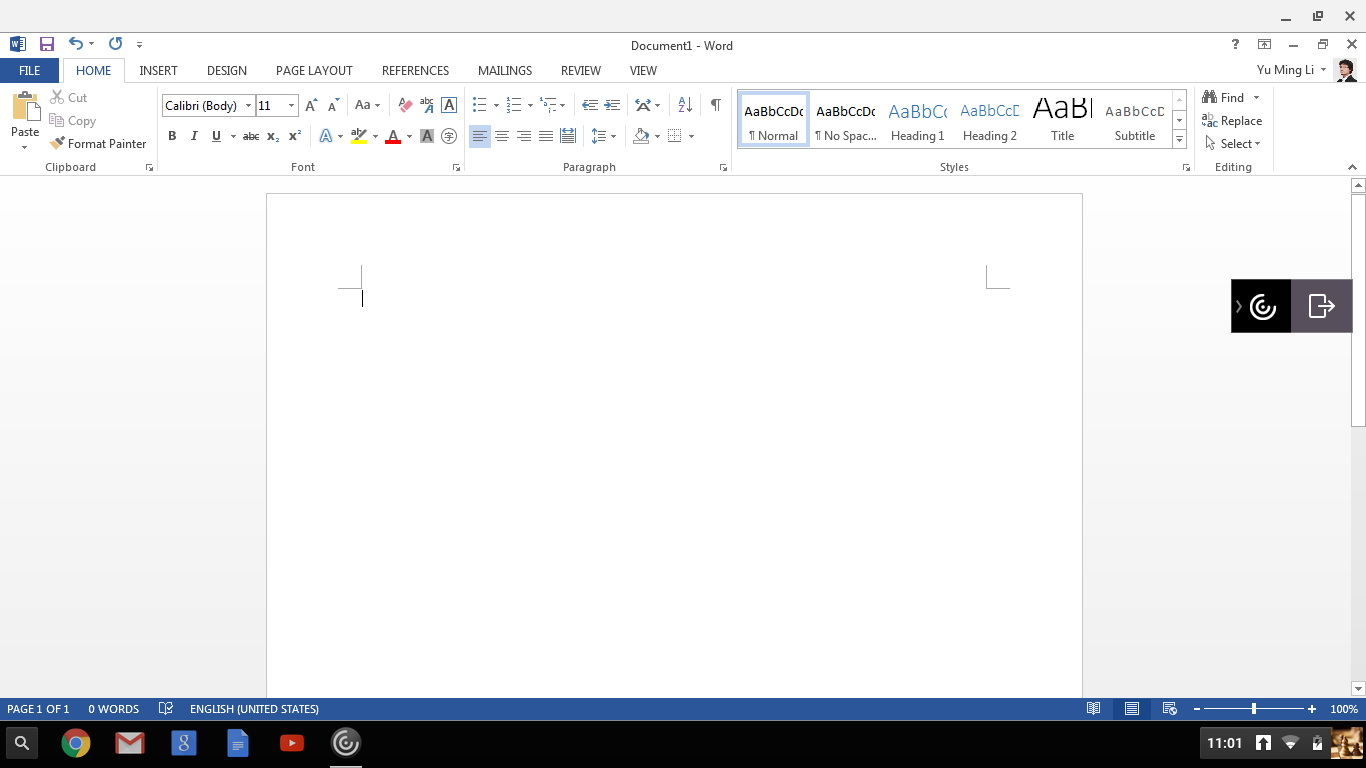  Virtual Microsoft Word 2013 on Chromebook 