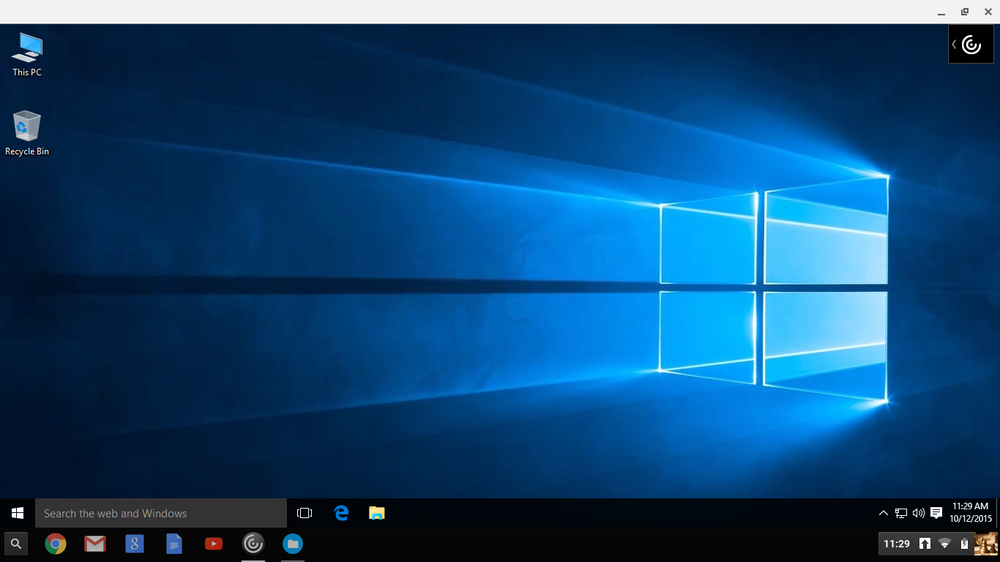  Virtual desktop (Windows 10) on Chromebook 
