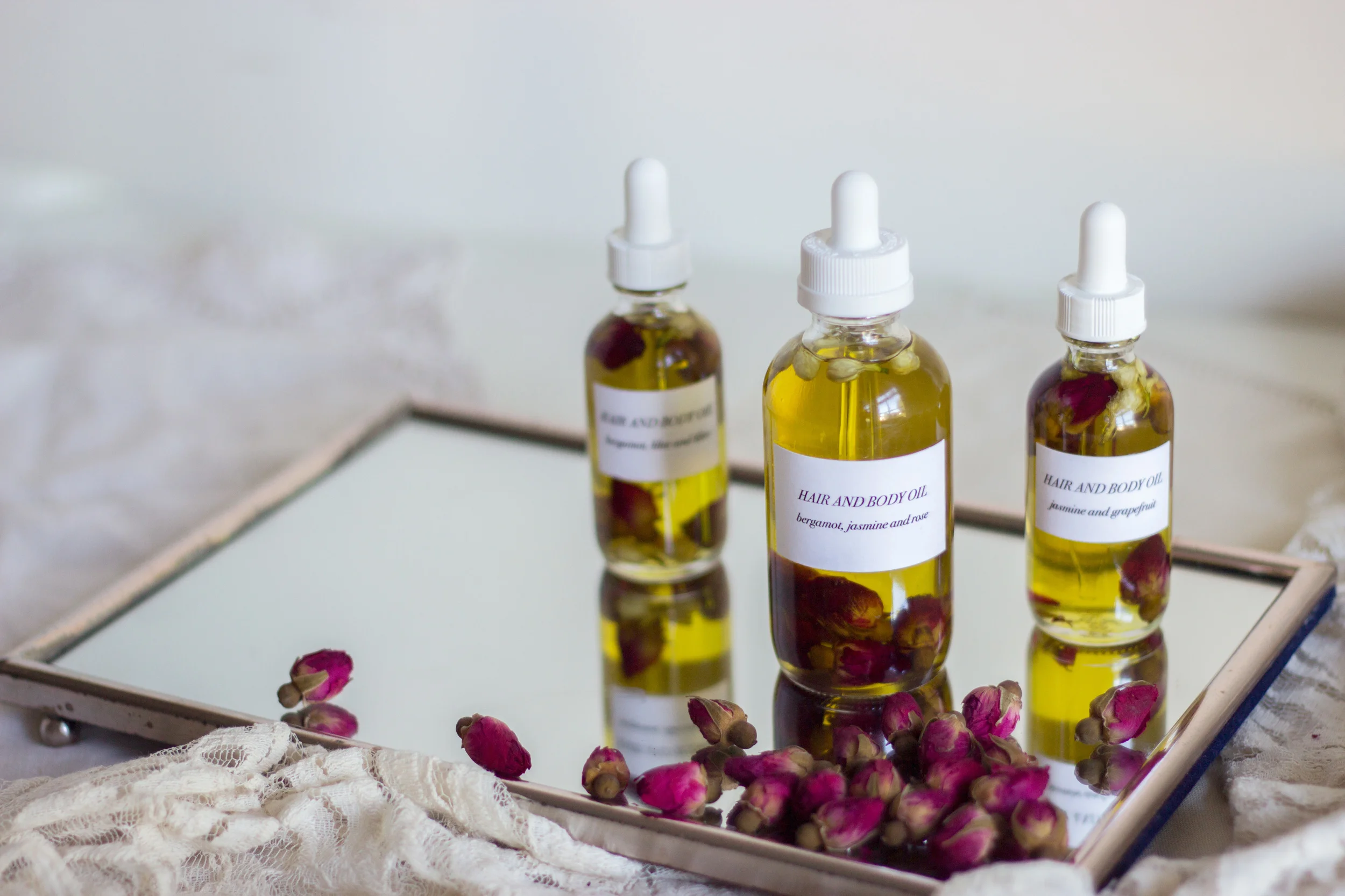 DIY: Floral Hair and Body Oil
