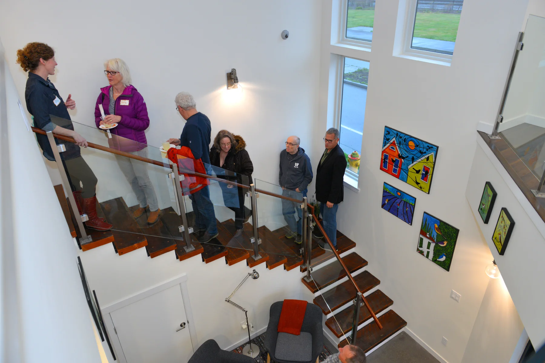 Amy! hurry it up, can't you see there's a big line down the stairs? Also, Ben Mann artwork!