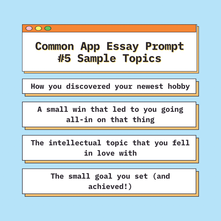 Common App Essay Prompt 5 Example and Guide 2024-2025 — TKG