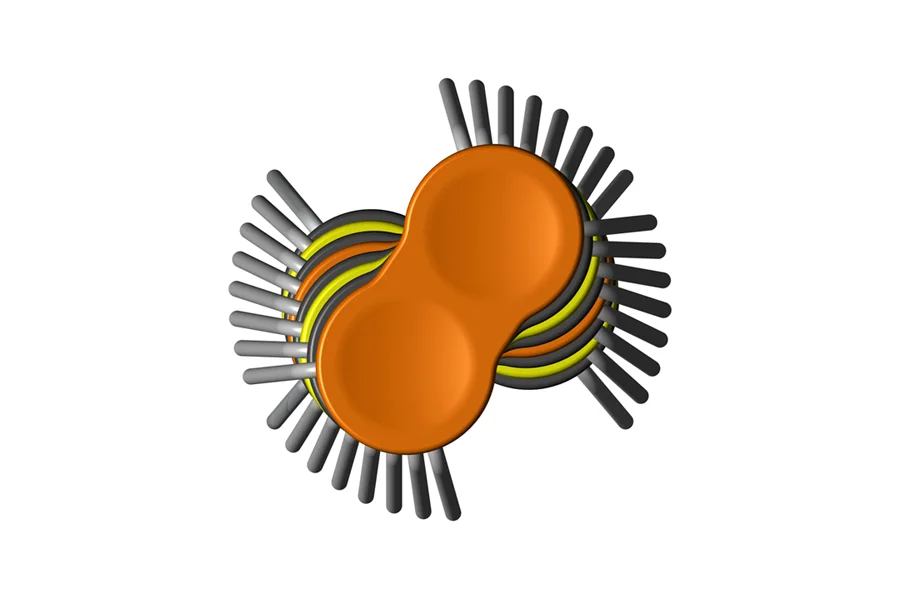  A helix forms when stacking MIN stools. 