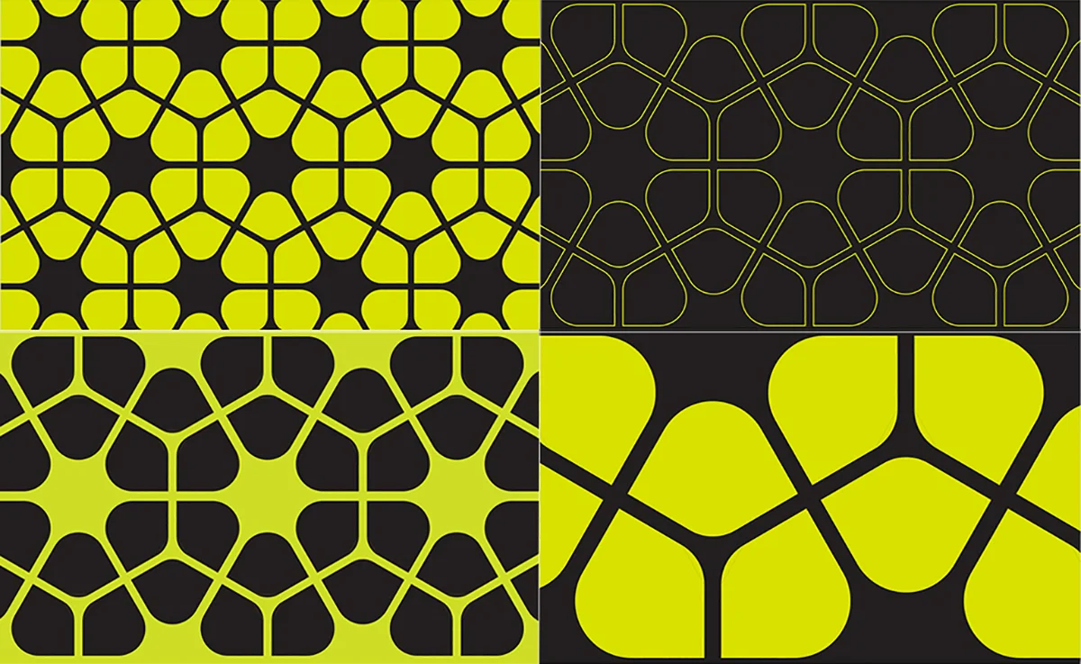  That interesting geometry is reflected in the logo, which we have used for motifs on our business cards and packaging. 