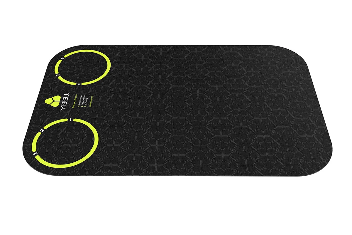  YBell Mat designed to integrate with YBell workouts 