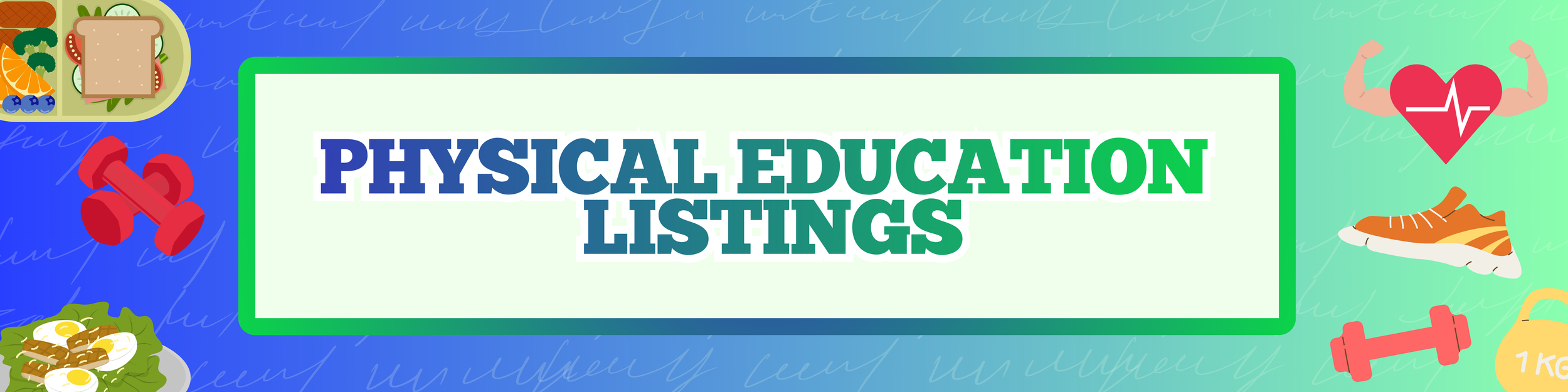Physical Education Class Banner in Blue Illustrative Style.png