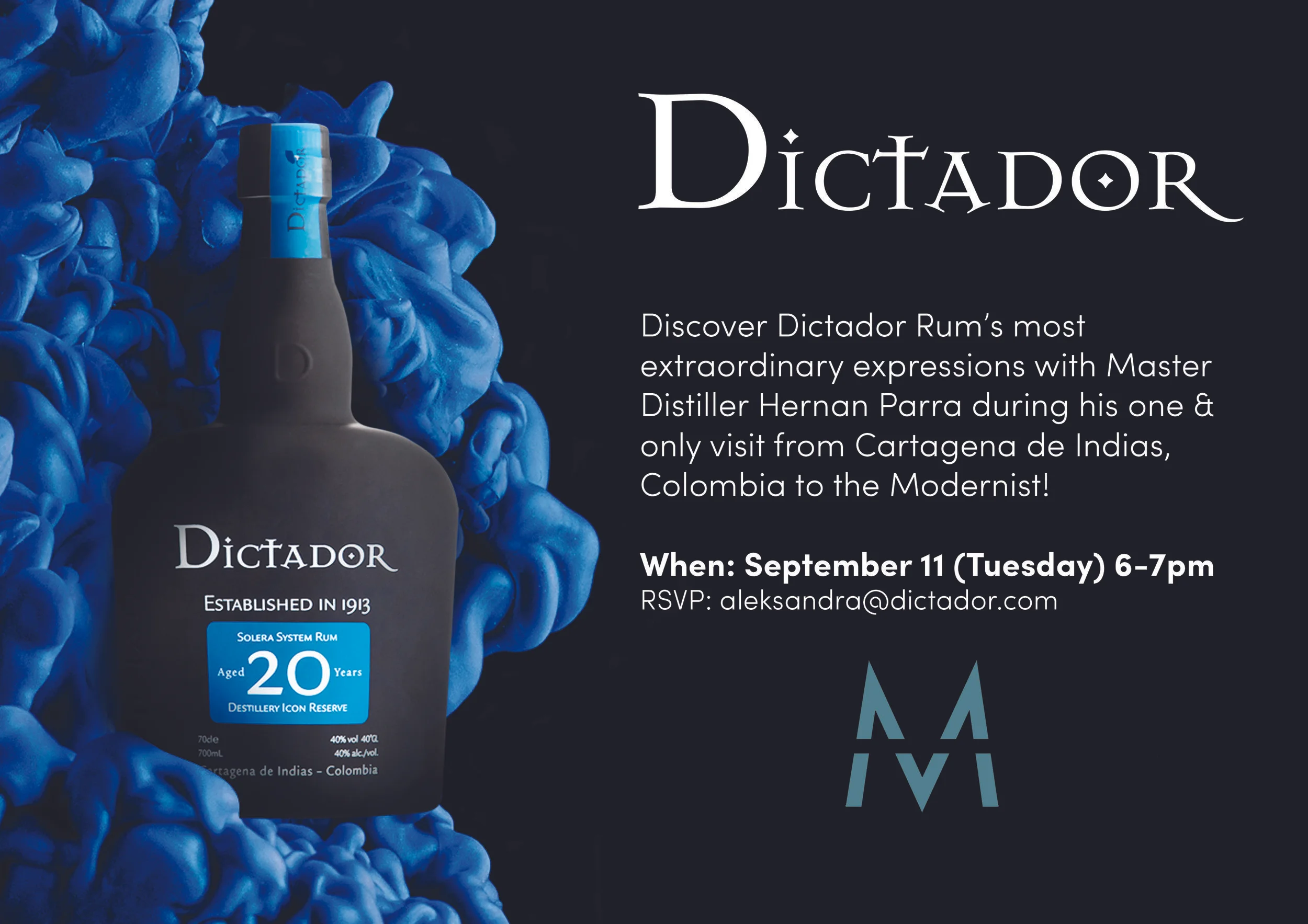 Dictador Rum Tasting w/ Master Distiller Hernan Parra