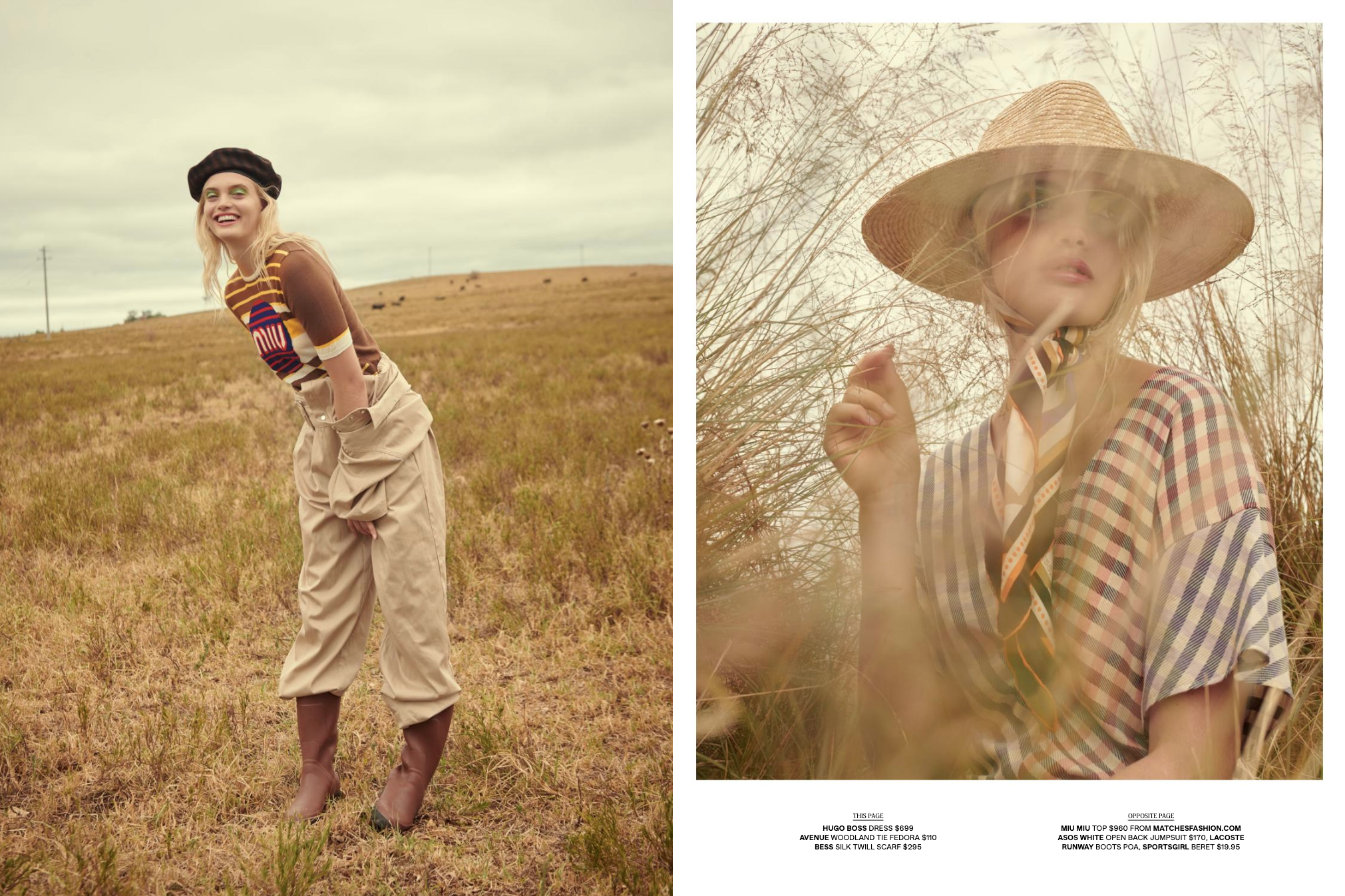 'Field Of Dreams' For Fashion Journal March/April Print Issue