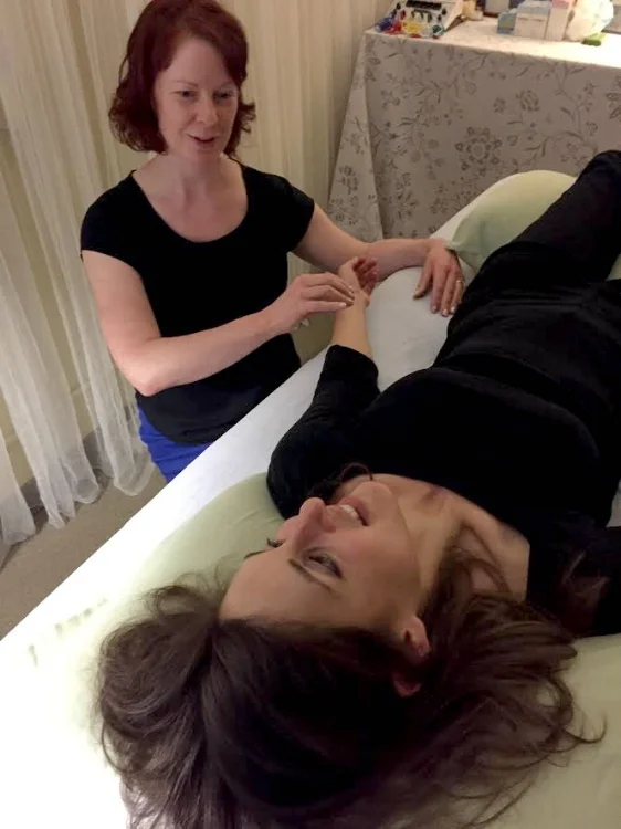 From running a 50K to running my mouth to my acupuncturist! Heather is checking my pulses before applying needles to chill me out and promote healing.