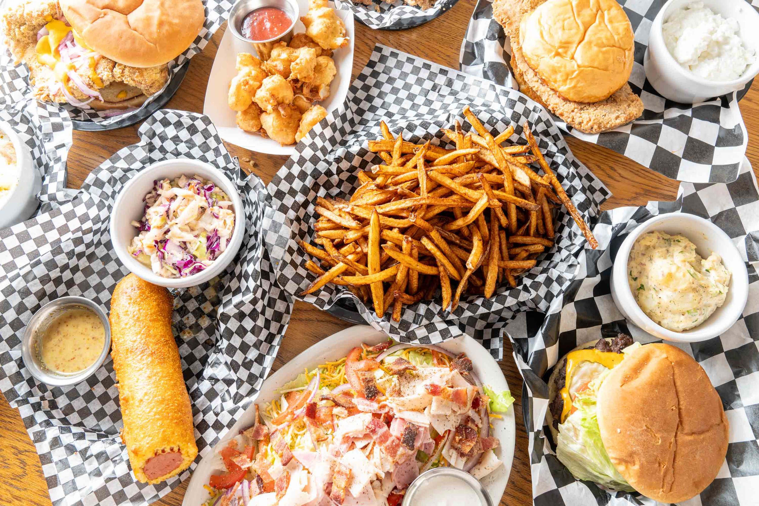 Selected Lunch Offerings from Stellas Pork Fried Tenderloins