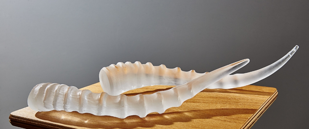 Maleficent Horns: Cast Glass 36x12cm