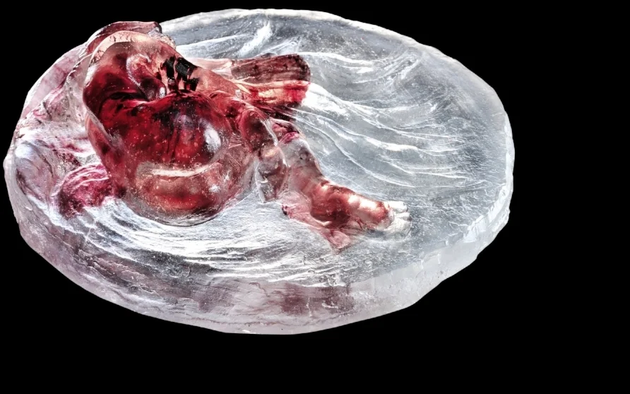 Sleeping Beauty: Cast Glass 8x23x23cm 2.7kg