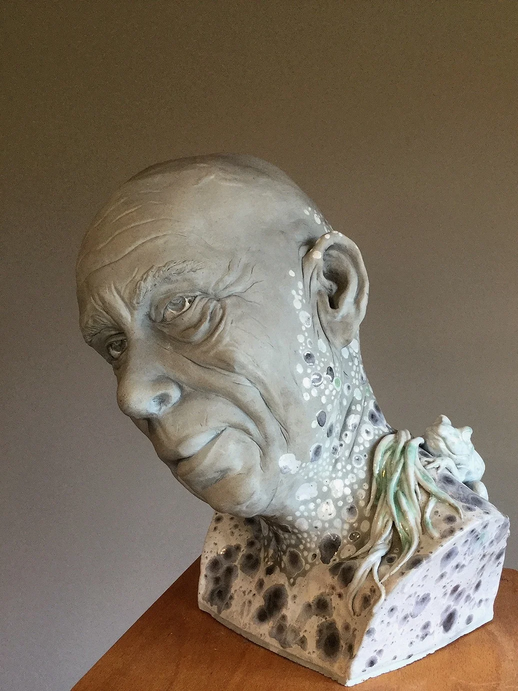 Vodník or Näcken with Frog, Ceramic