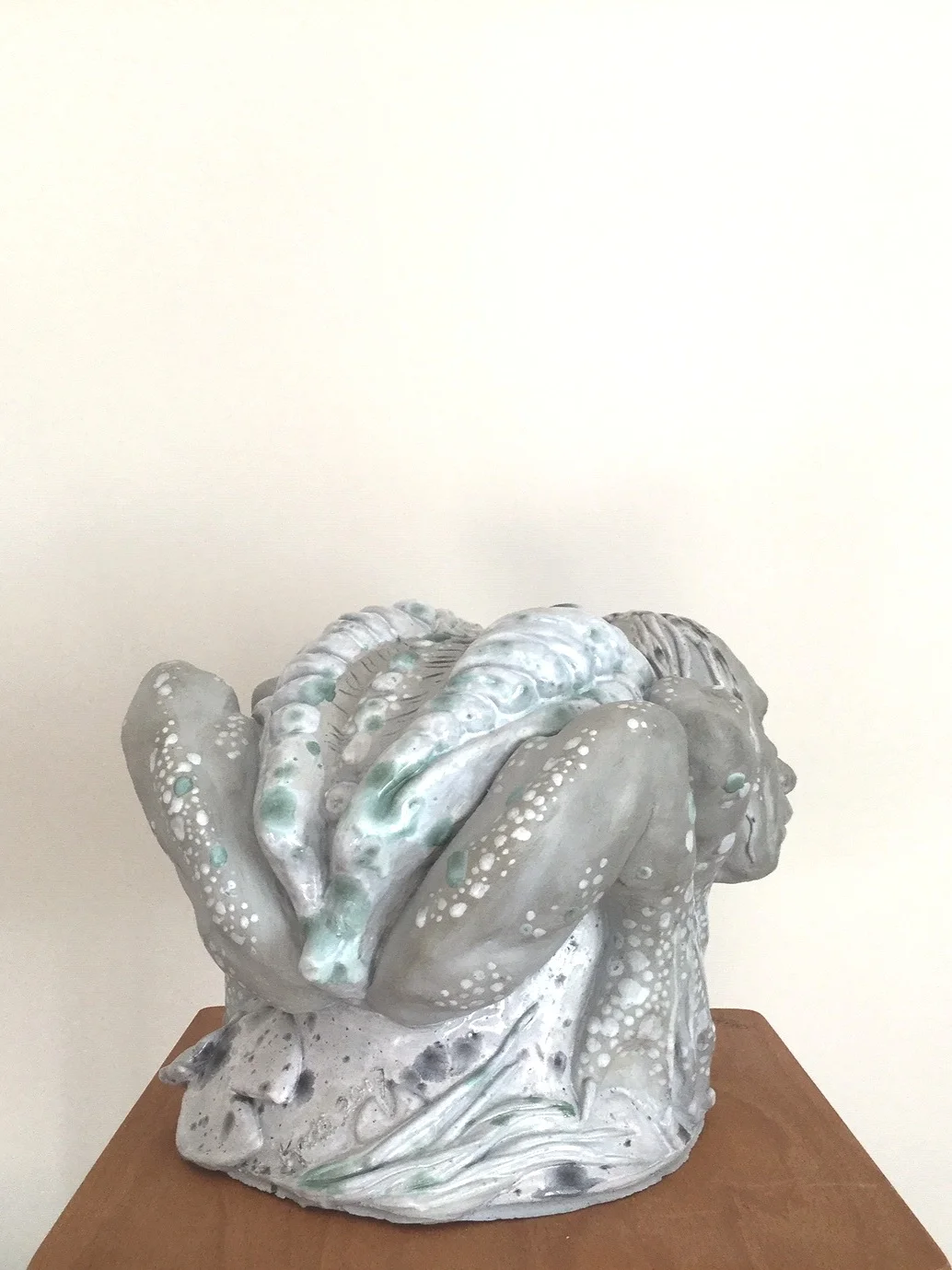 Crouching Vodník or Näcken, Ceramic