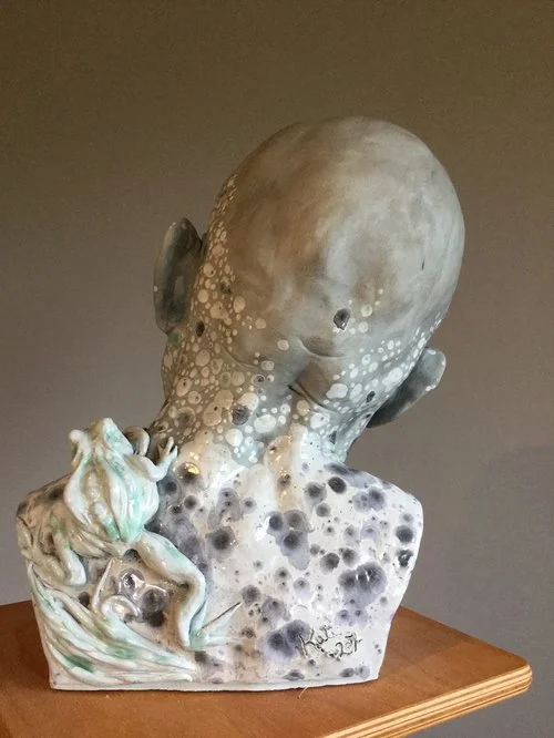 Vodník or Näcken with Frog, Ceramic