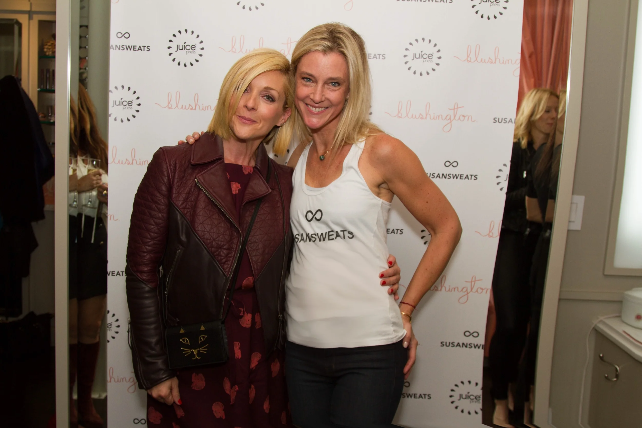 With fellow fitness friend Jane Krakowski, she's an inspiration doing it all - leading a healthy lifestyle while raising a child and succeeding in a demanding profession.