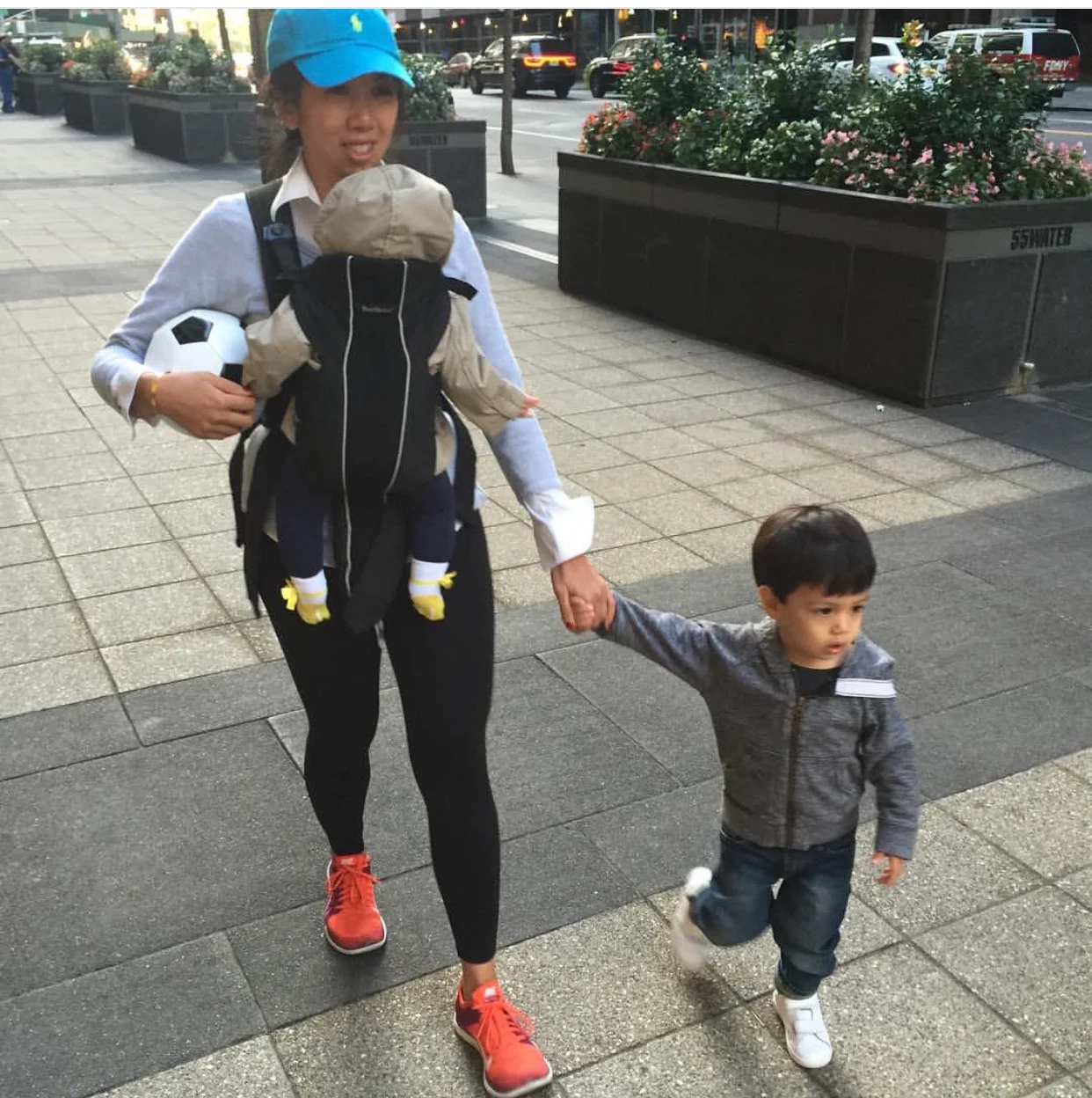 Donna with Rosie, and Hudson
