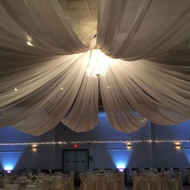 Another beautiful wedding by Decorations by Rick Mayhew! #tent #wedding #decorationsbyrick #rustic #wonderfulwedding #sequence #fabric #stunning #decor #decoration #reception #chairs #ceilingswag #beautiful #banquet #hall #winnipeg #manitoba #wonderfulwinnipeg #winnipegweddings #canada #outdoors #rustic #wood