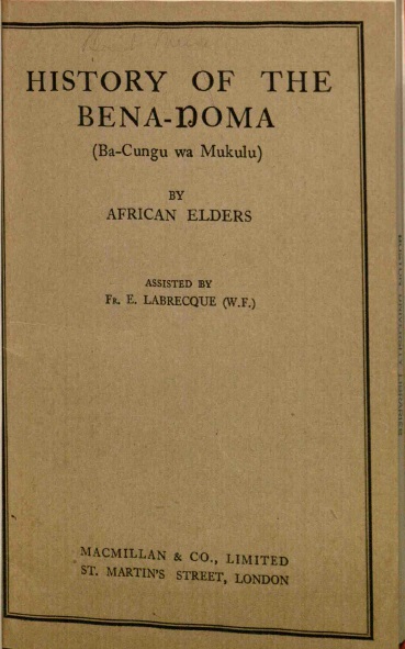 History of the Bena-Noma