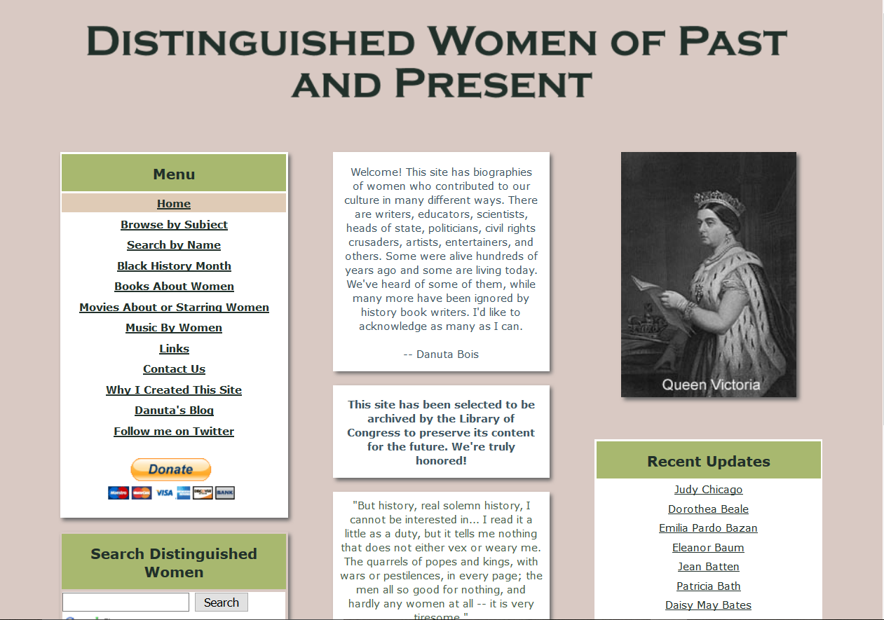 Distinguished Women of Past and Present