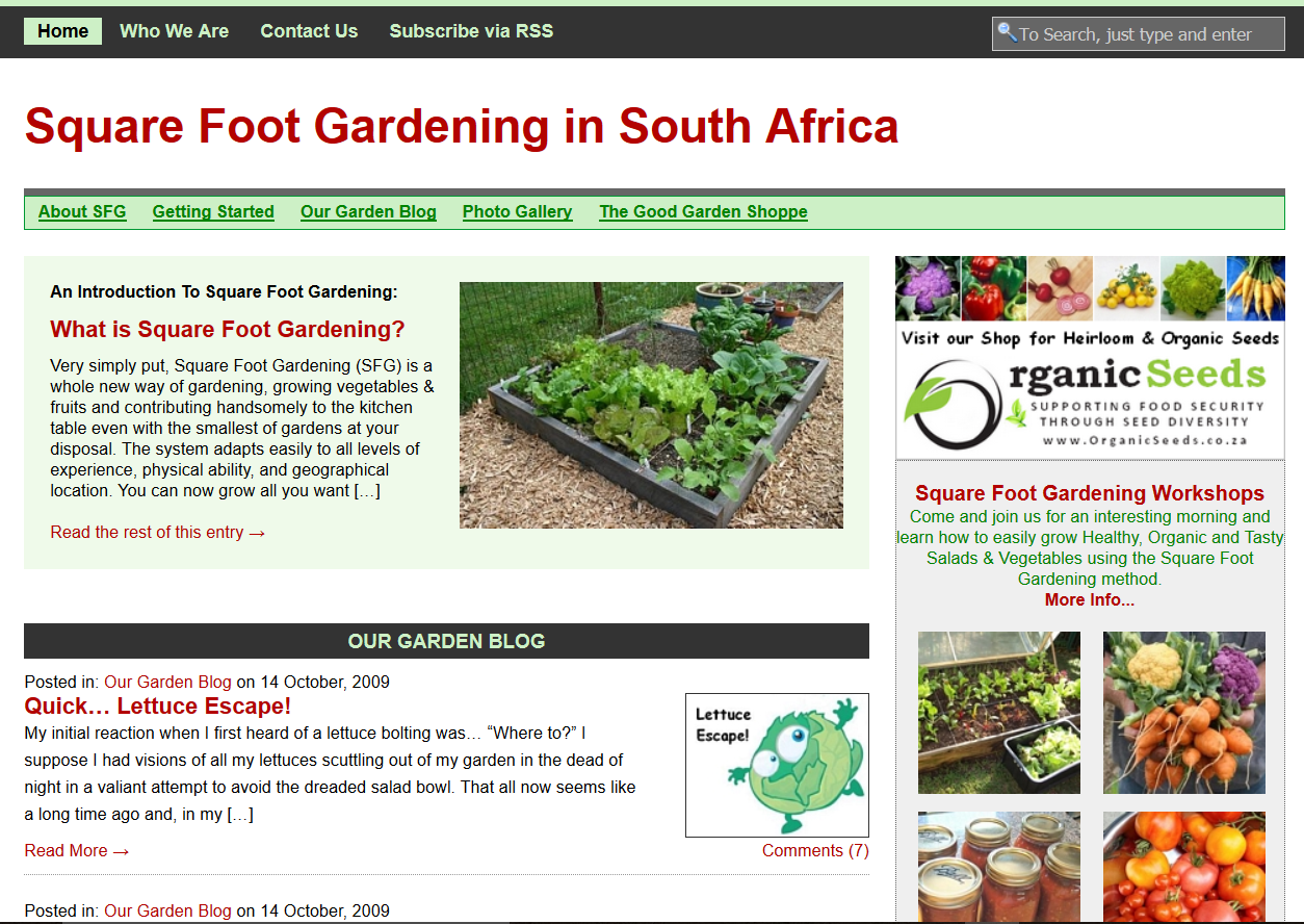 Square Foot Gardening in South Africa